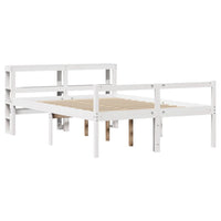 Letto Anziani con Testiera Bianco 160x200cm Legno Massello Pino 3305870