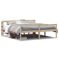 Letto per Anziani con Testiera 200x200 cm Legno Massello Pino 3305873