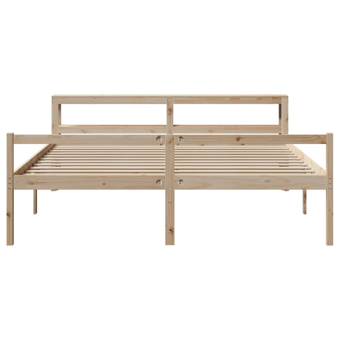 Letto per Anziani con Testiera 200x200 cm Legno Massello Pino 3305873