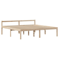 Letto per Anziani con Testiera 200x200 cm Legno Massello Pino 3305873