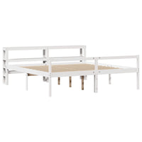 vidaXL Letto Anziani con Testiera Bianco 200x200cm Legno Massello Pino