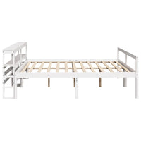 vidaXL Letto Anziani con Testiera Bianco 200x200cm Legno Massello Pino