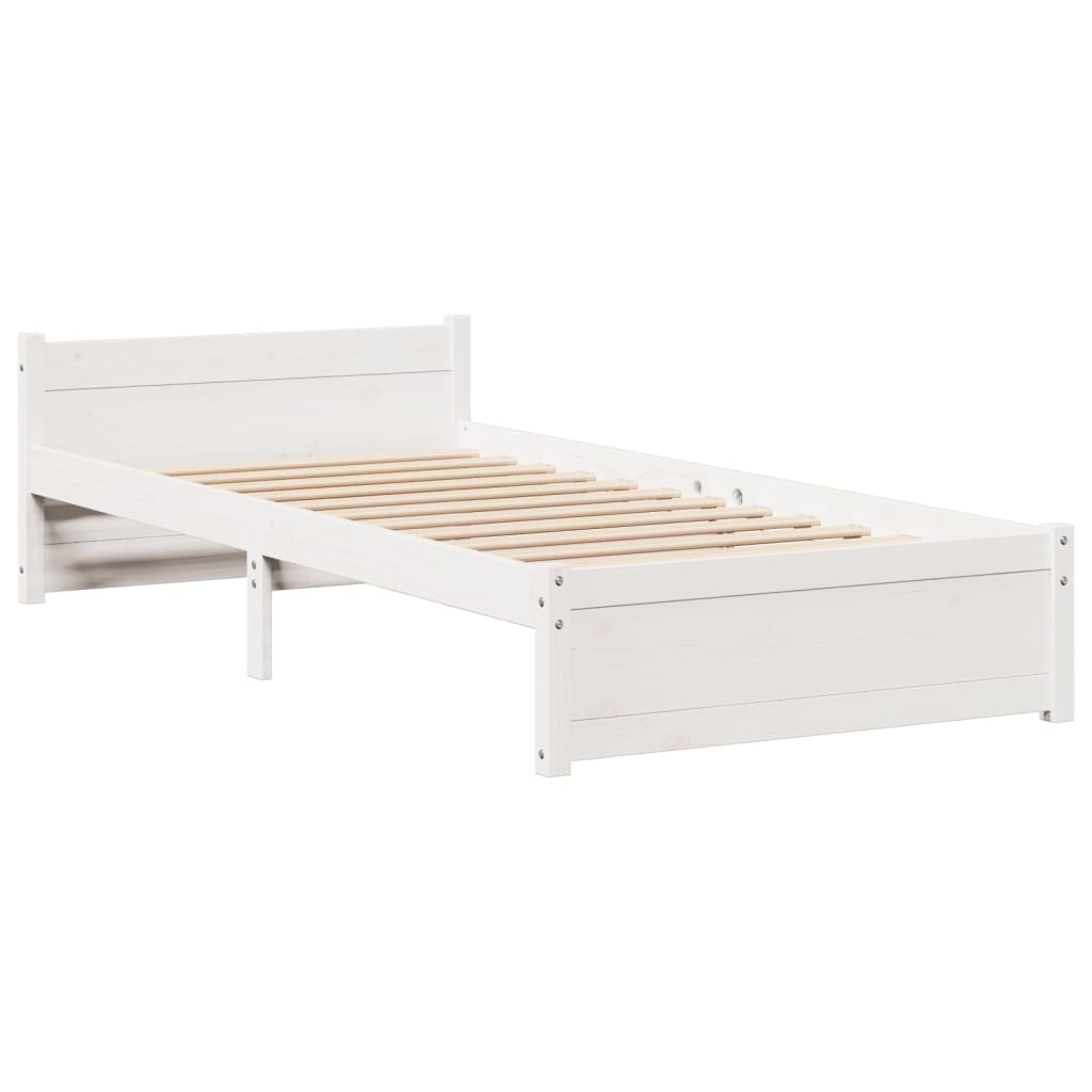 Giroletto con Testiera senza Materasso Bianco 90x190 cm 3306008
