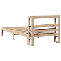 Giroletto con Testiera 90x190 cm in Legno Massello di Pino 3306033