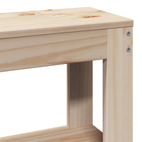 Giroletto con Testiera 90x190 cm in Legno Massello di Pino 3306033