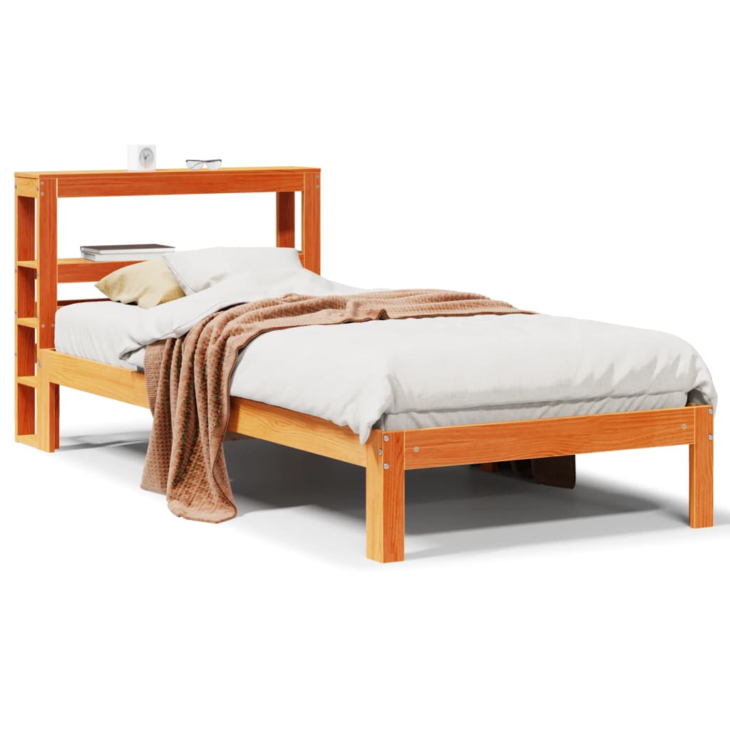 Letto senza Materasso Marrone Cera 90x190 cm in Legno di Pino 3306058