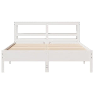 Letto senza Materasso Bianco 140x200 cm Legno Massello di Pino 3306148