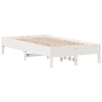 Letto senza Materasso Bianco 90x190 cm in Legno Massello Pino 3306169