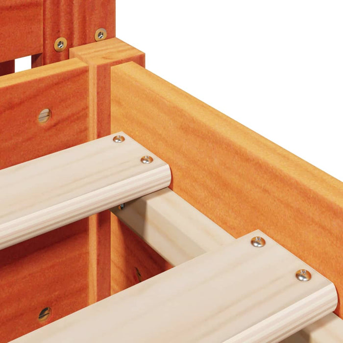 Letto senza Materasso Marrone Cera 180x200 cm in Legno di Pino 3306179