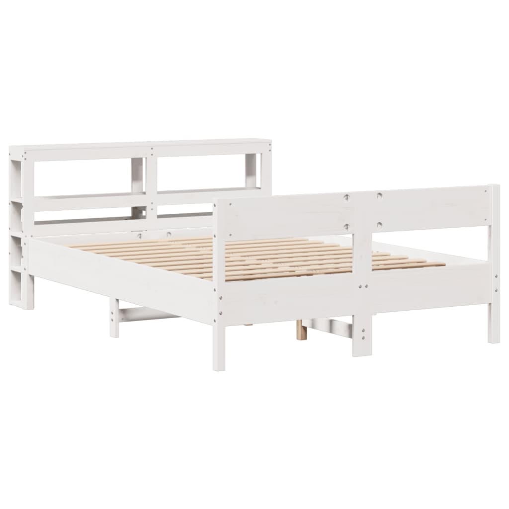 Letto senza Materasso Bianco 120x200 cm Legno Massello di Pino 3306190