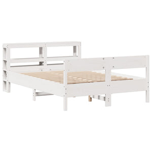 Letto senza Materasso Bianco 120x200 cm Legno Massello di Pino 3306190