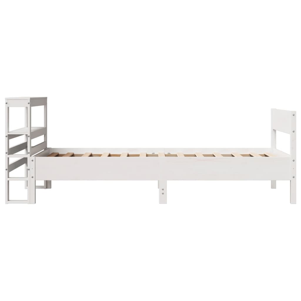 vidaXL Letto senza Materasso Bianco 90x190 cm in Legno Massello Pino