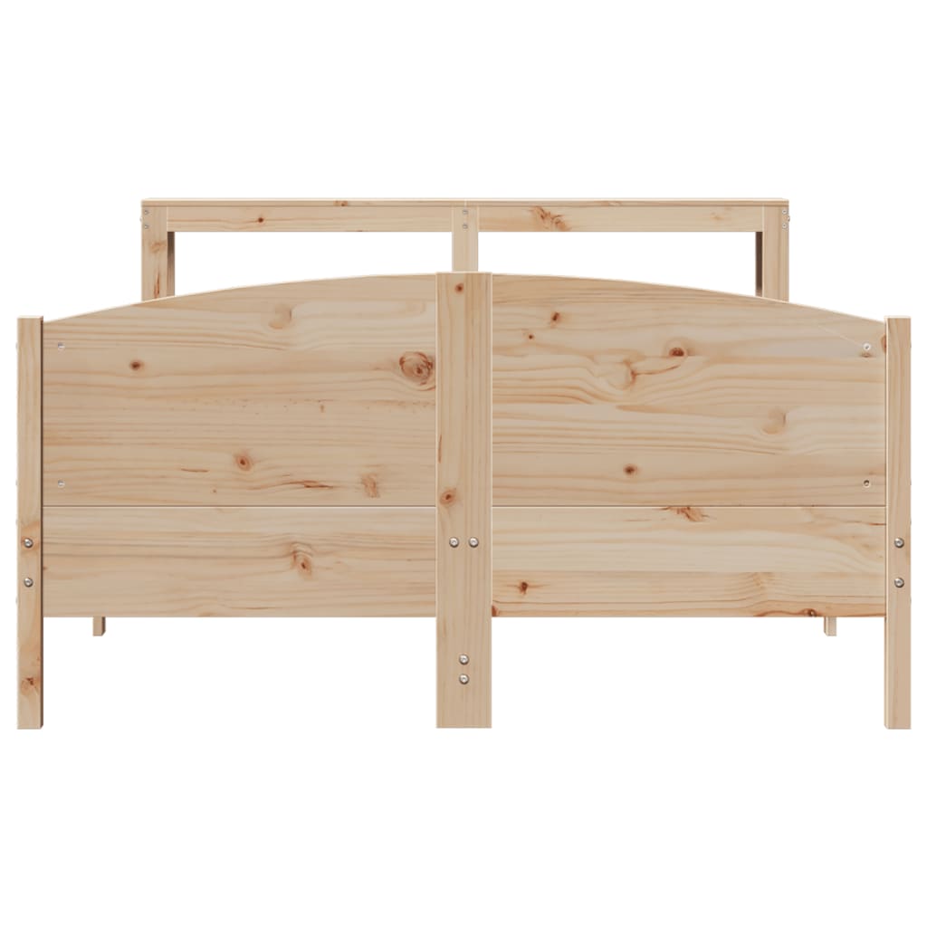 Letto senza Materasso 160x200 cm in Legno Massello di Pino 3306219
