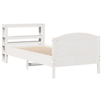 vidaXL Letto senza Materasso Bianco 90x190 cm in Legno Massello Pino