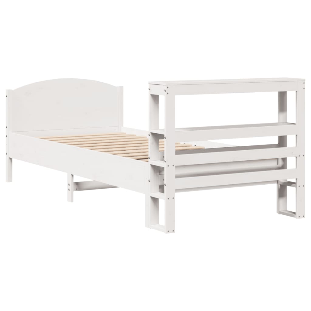 vidaXL Letto senza Materasso Bianco 90x190 cm in Legno Massello Pino