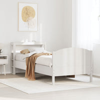 vidaXL Letto senza Materasso Bianco 90x190 cm in Legno Massello Pino