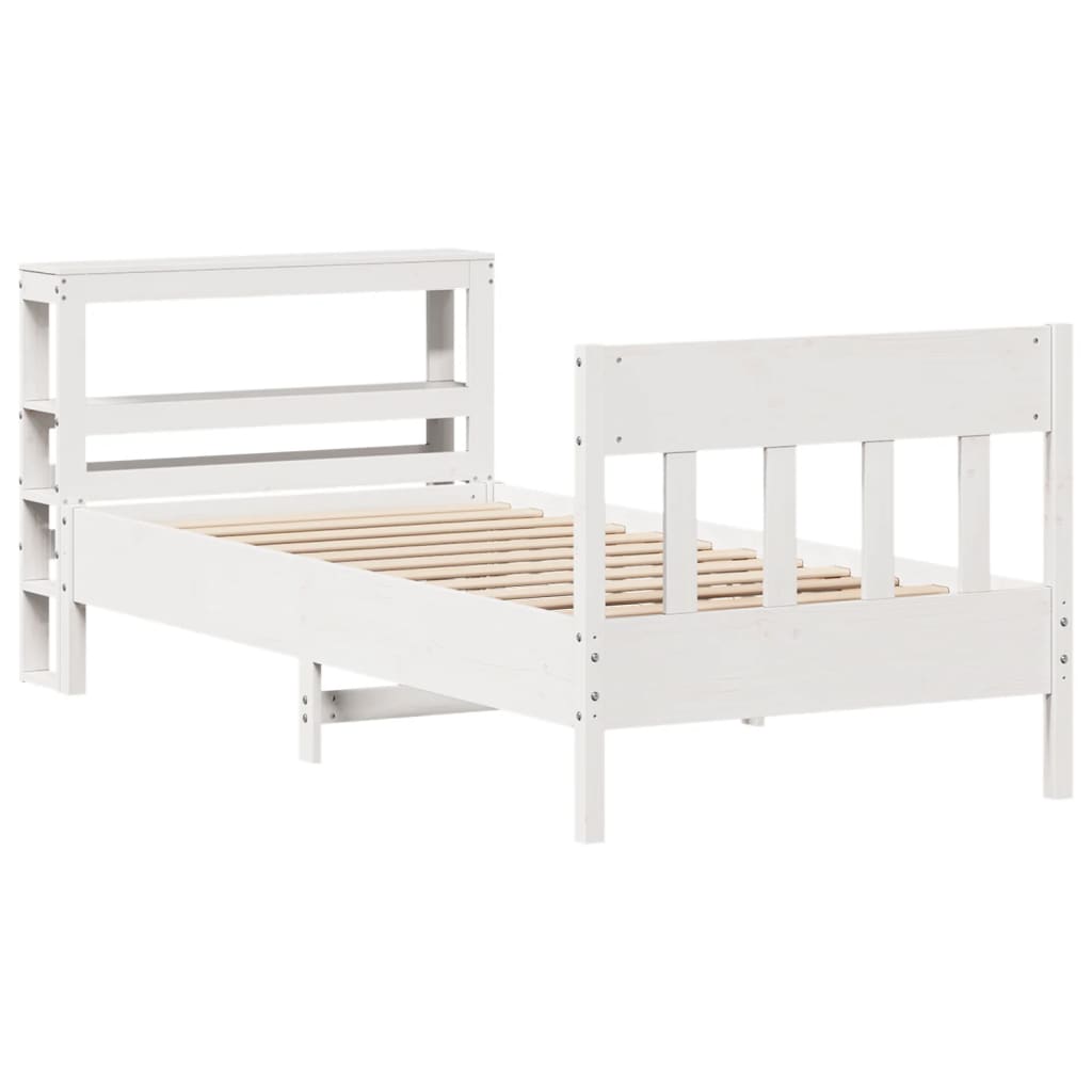 vidaXL Letto senza Materasso Bianco 90x190 cm in Legno Massello Pino