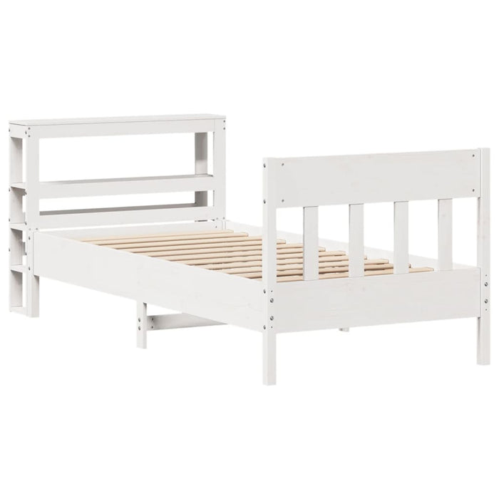 vidaXL Letto senza Materasso Bianco 90x190 cm in Legno Massello Pino