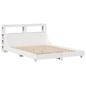 Letto senza Materasso Bianco 160x200 cm Legno Massello di Pino 3306415