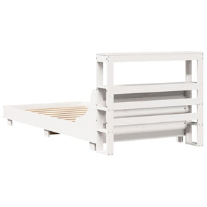 vidaXL Letto senza Materasso Bianco 90x190 cm in Legno Massello Pino