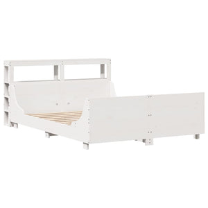 Letto senza Materasso Bianco 160x200 cm Legno Massello di Pino 3306454