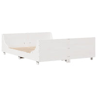 Letto senza Materasso Bianco 160x200 cm Legno Massello di Pino 3306454