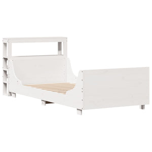 vidaXL Letto senza Materasso Bianco 90x200 cm Legno Massello di Pino