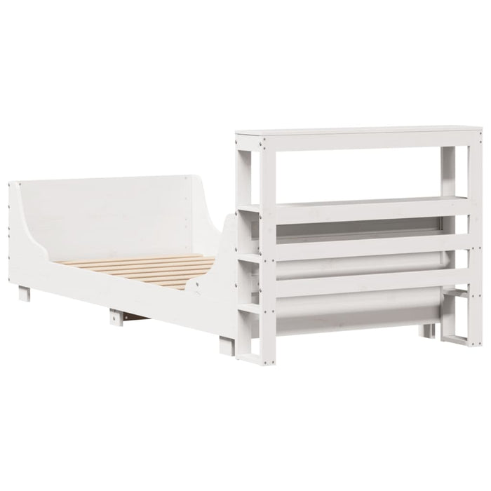 vidaXL Letto senza Materasso Bianco 90x200 cm Legno Massello di Pino