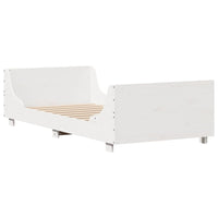 vidaXL Letto senza Materasso Bianco 75x190 in Legno Massello di Pino