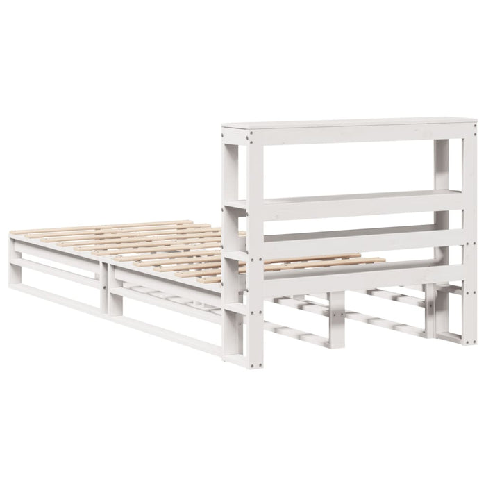 vidaXL Letto senza Materasso Bianco 75x190 in Legno Massello di Pino