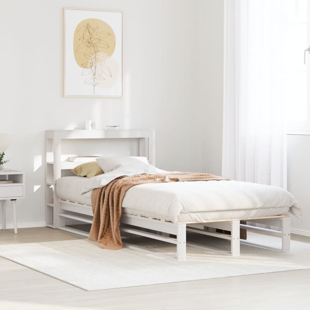 vidaXL Letto senza Materasso Bianco 90x190 cm in Legno Massello Pino