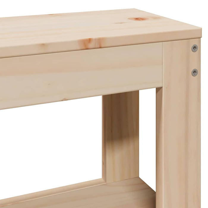 Giroletto con Testiera 120x190 cm in Legno Massello di Pino 3306516