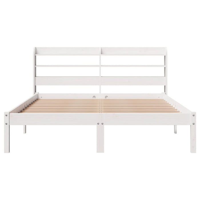 Letto senza Materasso Bianco 140x190 cm Legno Massello di Pino 3306534