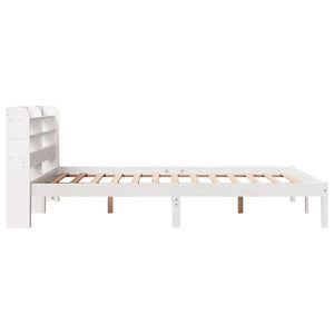 Letto senza Materasso Bianco 140x190 cm Legno Massello di Pino 3306534