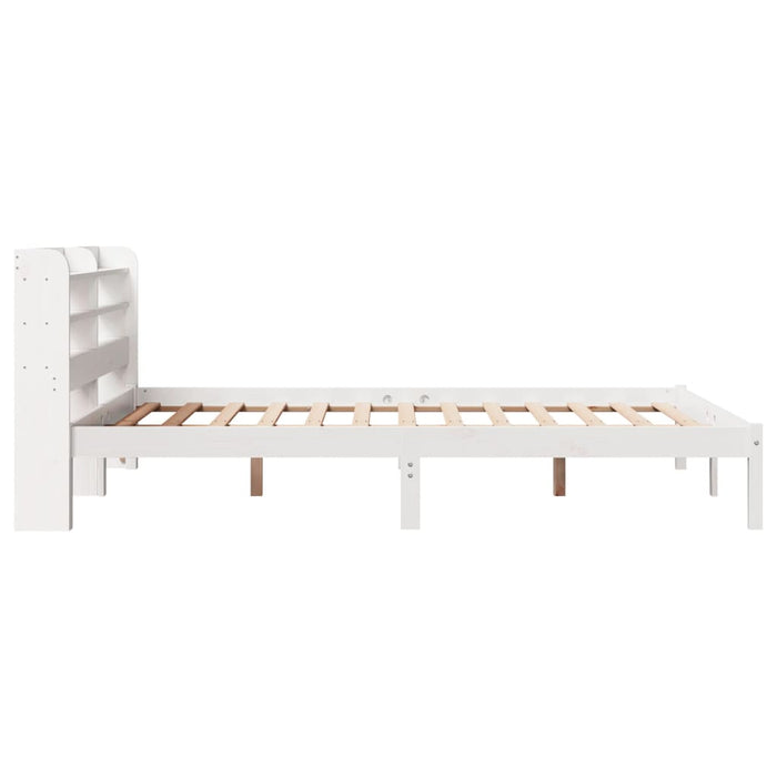 Letto senza Materasso Bianco 140x190 cm Legno Massello di Pino 3306534
