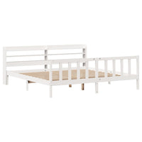 Letto senza Materasso Bianco 180x200 cm Legno Massello di Pino 3306587