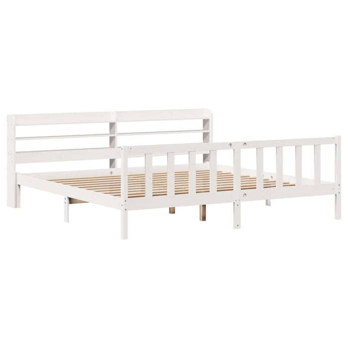 Letto senza Materasso Bianco 180x200 cm Legno Massello di Pino 3306587
