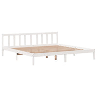 Letto senza Materasso Bianco 180x200 cm Legno Massello di Pino 3306587