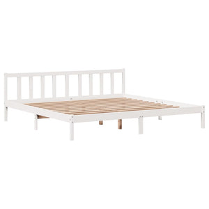 Letto senza Materasso Bianco 180x200 cm Legno Massello di Pino 3306587