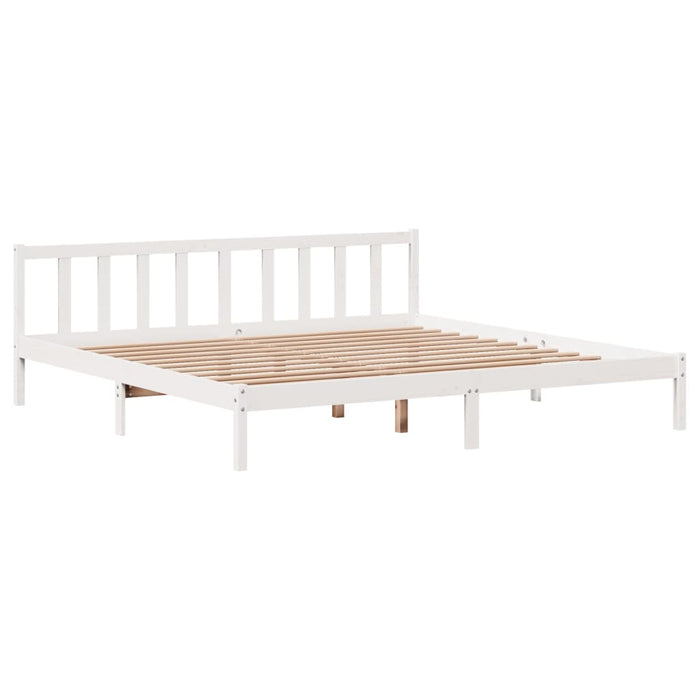 Letto senza Materasso Bianco 180x200 cm Legno Massello di Pino 3306587
