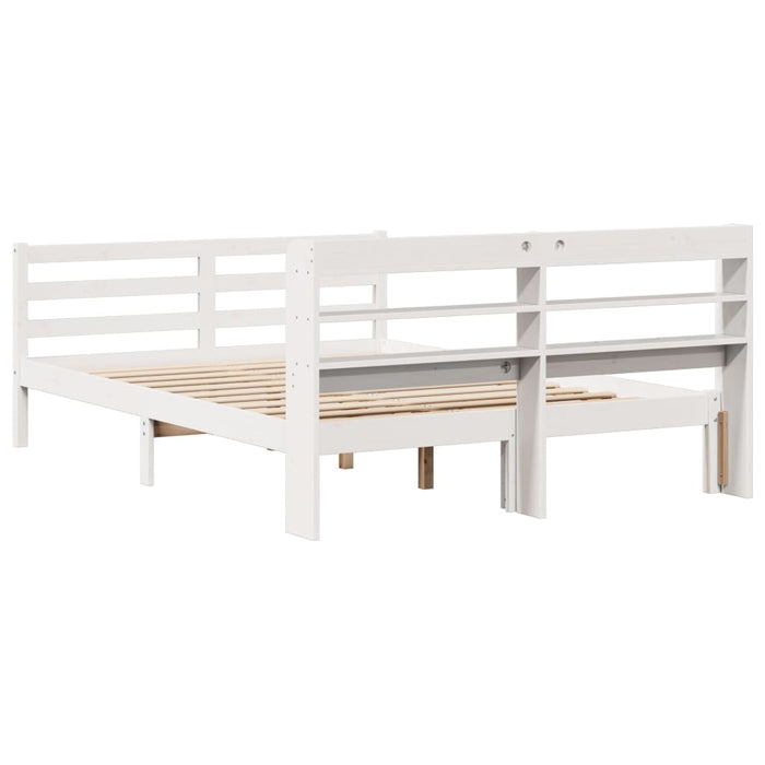 Giroletto con Testiera senza Materasso Bianco 140x200 cm 3306646