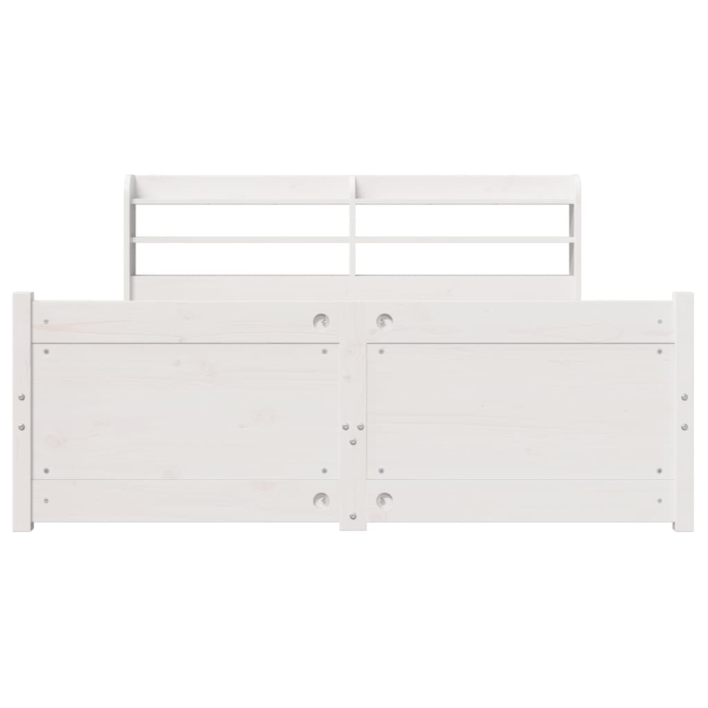 vidaXL Giroletto con Testiera senza Materasso Bianco 140x200 cm
