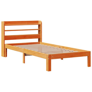 Letto senza Materasso Marrone Cera 90x200 cm Legno di Pino 3306803