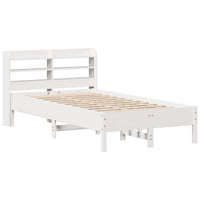 Letto senza Materasso Bianco 90x200 cm Legno Massello di Pino 3306898