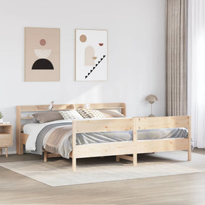 Letto senza Materasso 180x200 cm in Legno Massello di Pino 3306918