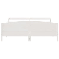 Giroletto senza Materasso Bianco 200x200 cm Legno Massello Pino 3306955