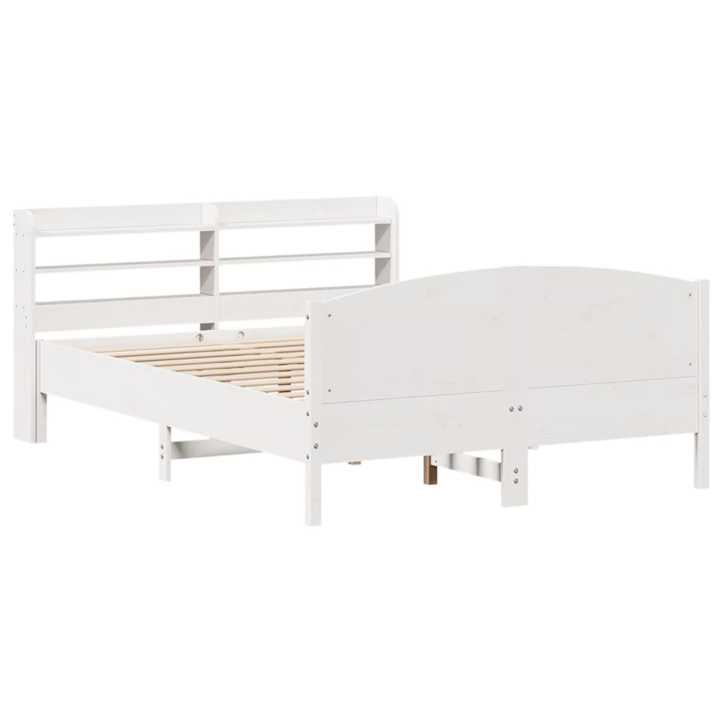 Letto senza Materasso Bianco 120x190 cm Legno Massello di Pino 3306979
