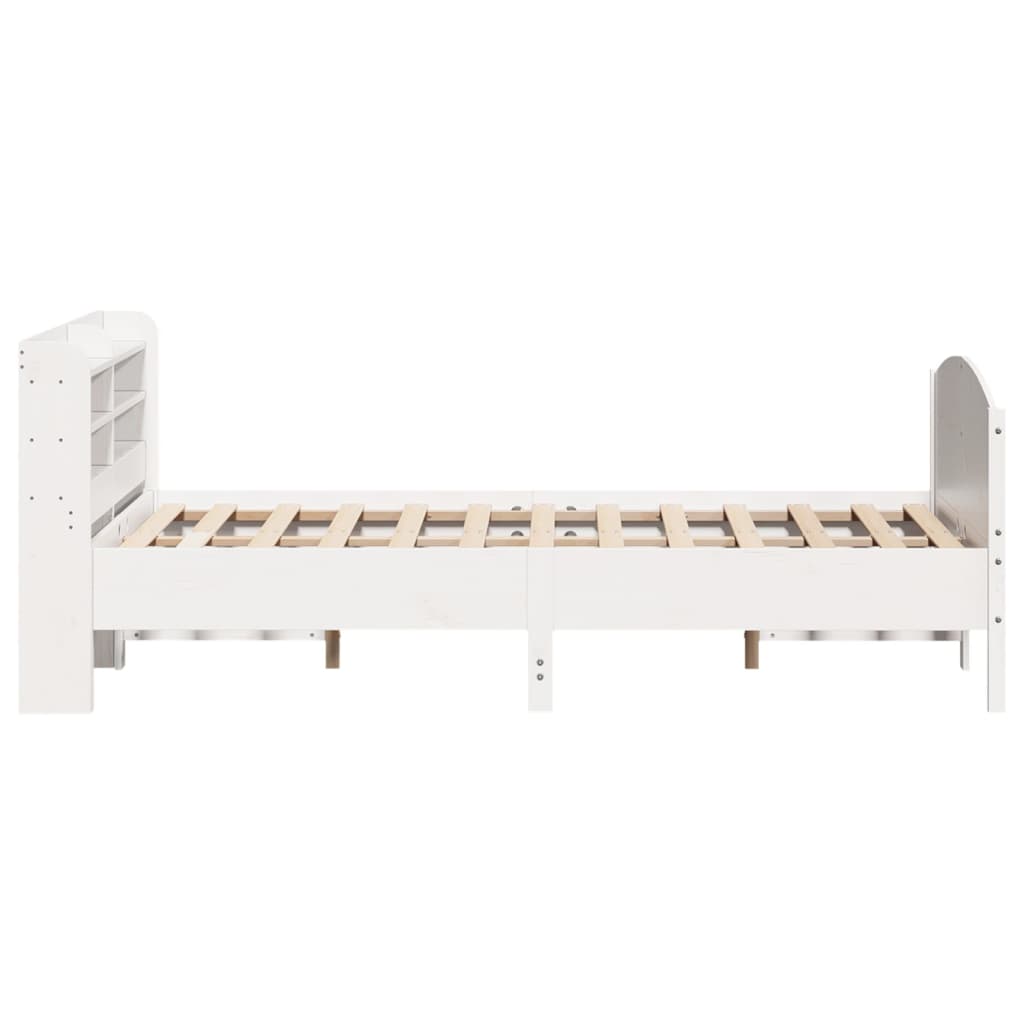 Letto senza Materasso Bianco 120x190 cm Legno Massello di Pino 3306979