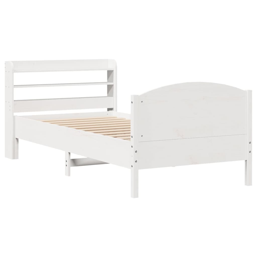 vidaXL Letto senza Materasso Bianco 90x190 cm in Legno Massello Pino