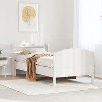 vidaXL Letto senza Materasso Bianco 90x190 cm in Legno Massello Pino
